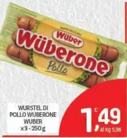 Crai WURSTEL DI POLLO WUBERONE WUBER offerta