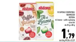 Conad City Ristora tè limone - caffè e ginseng offerta
