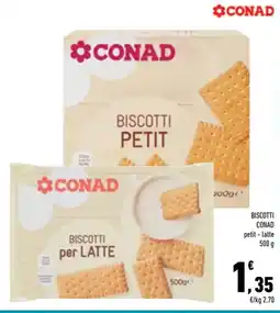 Conad City Biscotti CONAD petit - latte offerta
