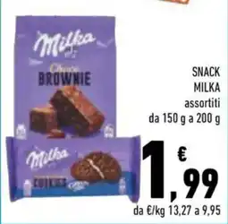 Conad City SNACK MILKA assortiti offerta
