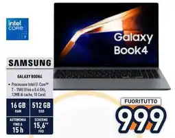 Unieuro SAMSUNG GALAXY BOOK4 offerta