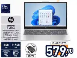 Unieuro Hp laptop AI 15-1d2025nix offerta