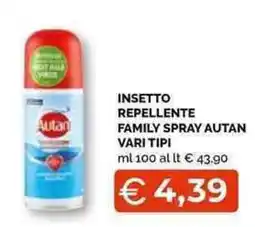 Mercatò Local INSETTO REPELLENTE FAMILY SPRAY AUTAN offerta