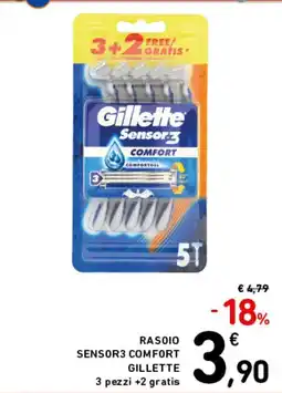 Spazio Conad RASOIO SENSOR3 COMFORT GILLETTE offerta