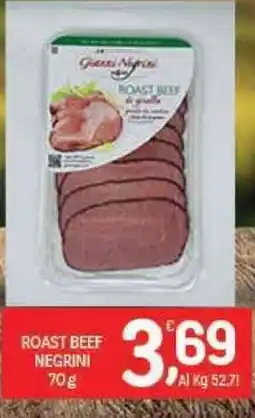 Crai Roast Beef Negrini offerta