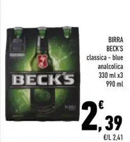 Conad City BIRRA BECK'S classica - blue analcolica offerta