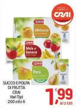 Crai Succo e polpa di frutta CRAI offerta