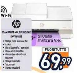 Unieuro HP STAMPANTE MULTIFUNZIONE ENVY 6520E offerta