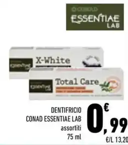 Conad City DENTIFRICIO CONAD ESSENTIAE LAB offerta