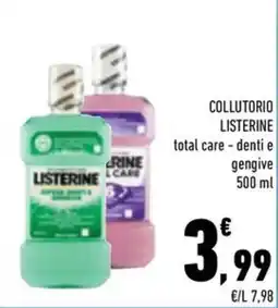 Conad City Collutorio Listerine total care - denti e gengive offerta