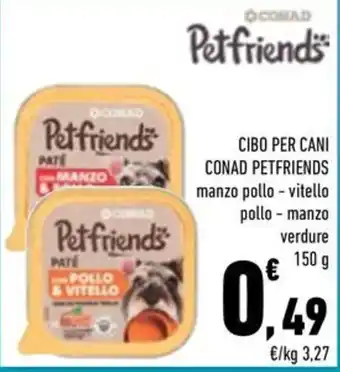 Conad City Petfriends PATE con POLLO & VITELLO offerta