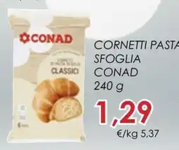 Conad City Cornetti pasta sfoglia classici CONAD offerta