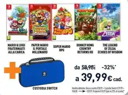 Unieuro Mario & Luigi Fraternauti alla Carica offerta