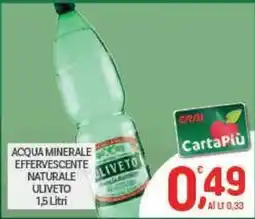 Crai Acqua minerale effervescente naturale Uliveto offerta