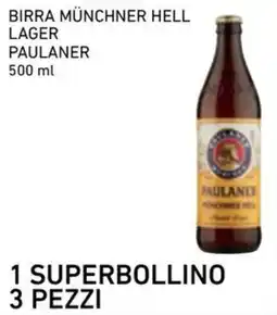Conad City Birra Münchner Hell Lager Paulaner offerta