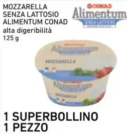 Conad City Mozzarella senza lattosio Alimentum Conad offerta