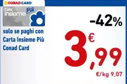 Spazio Conad Carta Insieme Più Conad Card offerta