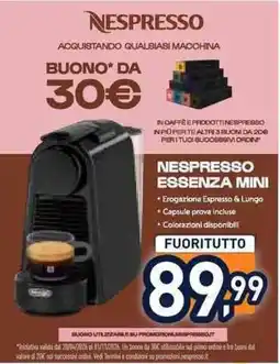 Unieuro Nespresso Essenza Mini offerta