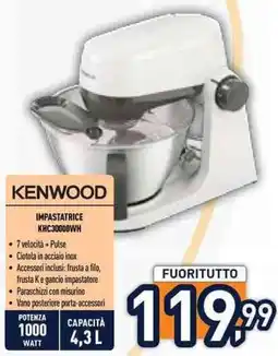 Unieuro KENWOOD IMPASTATRICE KHC3000WH offerta