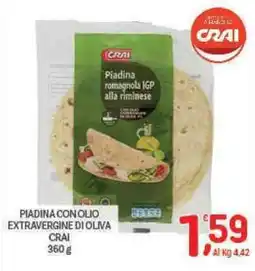 Crai Piadina con olio extravergine di oliva CRAI offerta