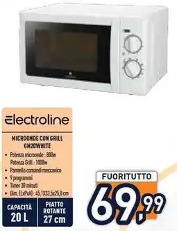 Unieuro Electroline Microonde con grill GM20WHITE offerta