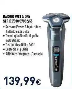 Unieuro RASOIO WET & DRY SERIE 7000 S7882/55 offerta