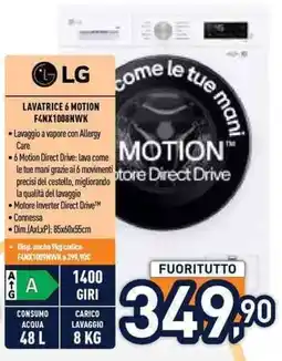 Unieuro LAVATRICE 6 MOTION LG offerta