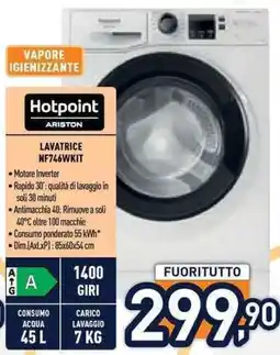 Unieuro Lavatrice Hotpoint Ariston NF74WKIT offerta