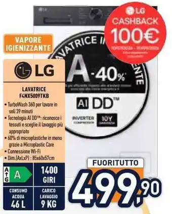 Unieuro Lavatrice LG offerta