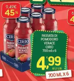Crai Passata di pomodoro verace Cirio offerta