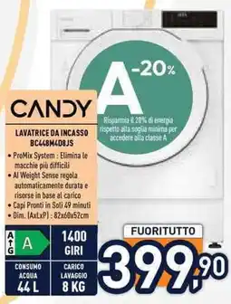 Unieuro CANDY LAVATRICE DA INCASSO BC448M4DBJS offerta
