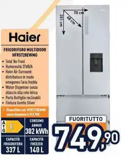 Unieuro Haier FRIGORIFERO MULTIDOOOR HFR5720EWMG offerta