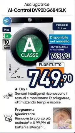 Unieuro Asciugatrice Ai-Control offerta