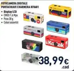 Unieuro FOTOCAMERA DIGITALE PORTACHIAVI CHARMERA KF0601 offerta