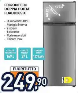 Unieuro FRIGORIFERO DOPPIA PORTA FDADD209IX offerta