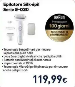 Unieuro Epilatore Silk-épil Serie 9-030 Braun offerta