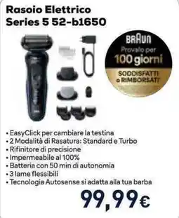 Unieuro Rasoio Elettrico Series 5 52-b1650 BRAUN offerta