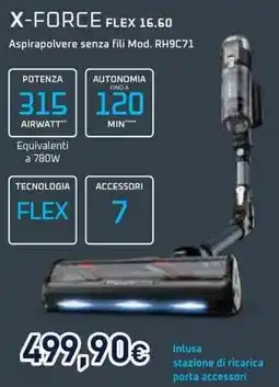 Unieuro X-FORCE FLEX 16.60 Aspirapolvere senza fili offerta