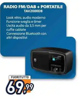 Unieuro RADIO FM/DAB + PORTATILE TAV2000DB offerta