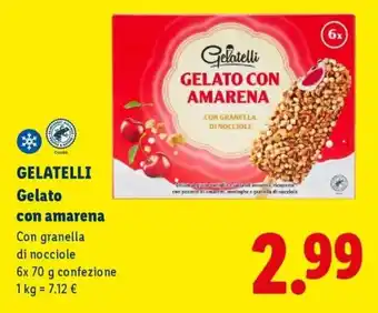 Lidl Gelatelli Gelato con amarena offerta