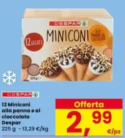 Interspar Miniconi alla panna e al cioccolato Despar offerta