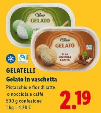 Lidl Gelatelli Gelato in vaschetta offerta