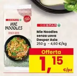Interspar Mie Noodles senza uova Despar Asia offerta