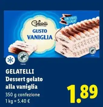 Lidl GELATELLI Dessert gelato alla vaniglia offerta