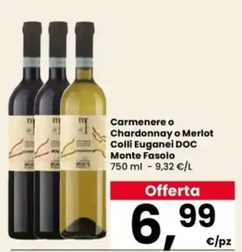Carmenere o Chardonnay o Merlot