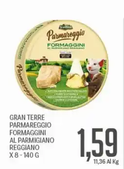 Supermercati Piccolo Gran Terre Parmareggio Formaggini al Parmigiano Reggiano offerta