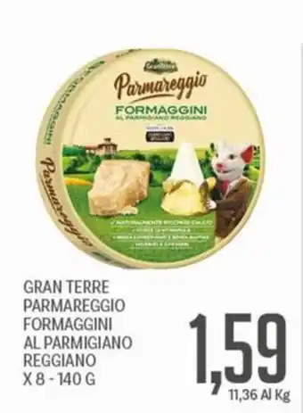 Supermercati Piccolo Gran Terre Parmareggio Formaggini al Parmigiano Reggiano offerta