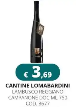 Altasfera Cantine Lomabardini Lambusco Reggiano offerta