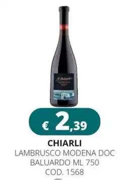 Altasfera CHIARLI LAMBRUSCO MODENA DOC offerta
