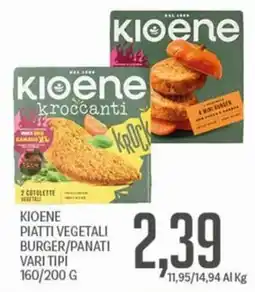 Supermercati Piccolo KIOENE PIATTI VEGETALI BURGER/PANATI offerta